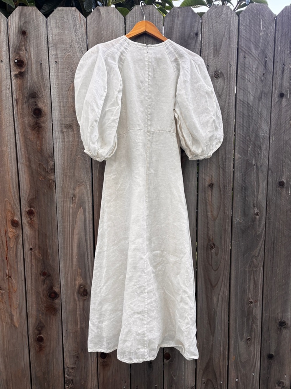 Zimmermann Puff-Sleeve Linen Midi Dress - Picture 2 of 6